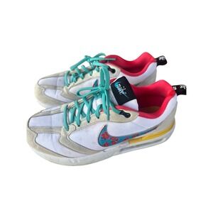 Nike White Sneakers with floral design size 6 Air Force